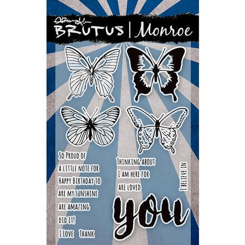 Butterfly Sentiments - 4x6 stamp*