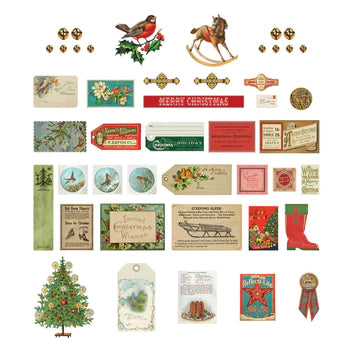 Jingle Bells Miscellany Printed Die Cuts from the Christmas Flea Market Finds Collection by Cathe Holden*