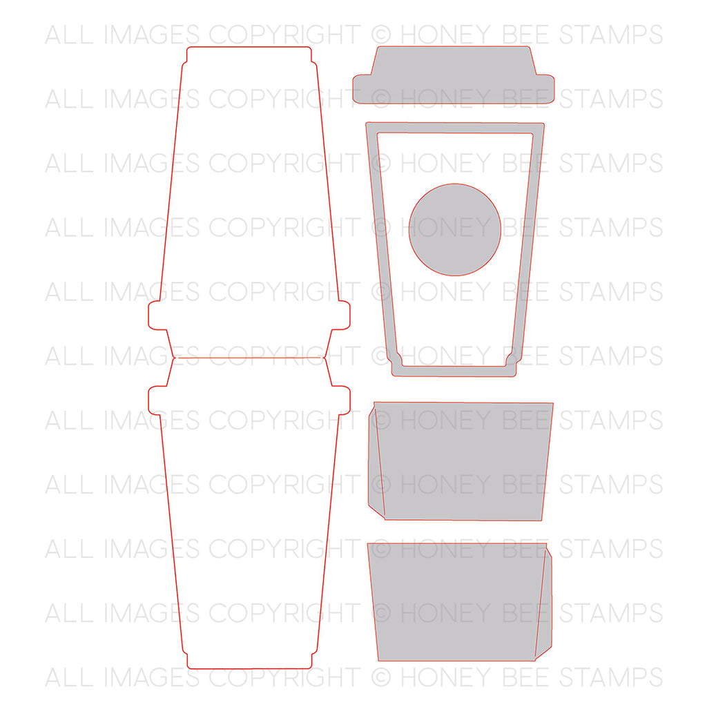 Coffee Cup Card Honey Cuts