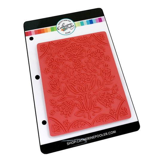 Folk Floral Background Stamp