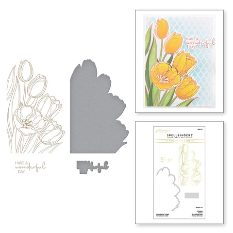 Wonderful Tulips Glimmer Hot Foil Plate & Die Set from the Four Petal Collection