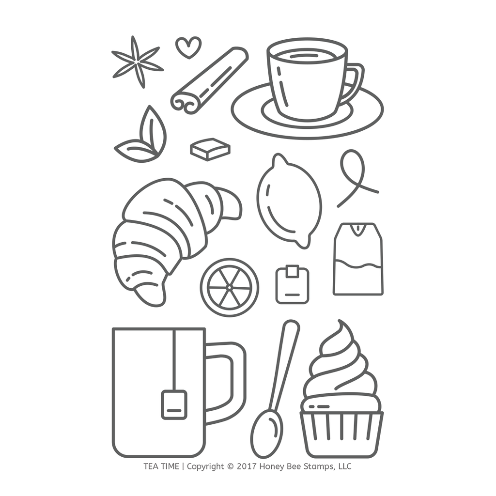 Tea Time 4x6 Stamp Set