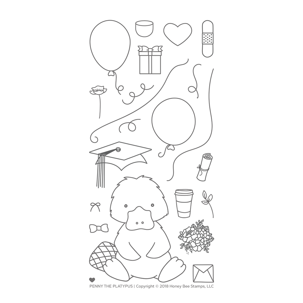 Penny The Platypus 4x8 Stamp Set