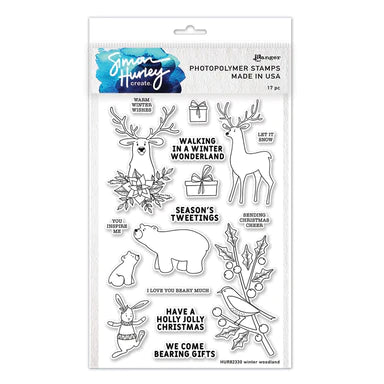 Ranger Clear Stamp Set winter woodland by Simon Hurley create.