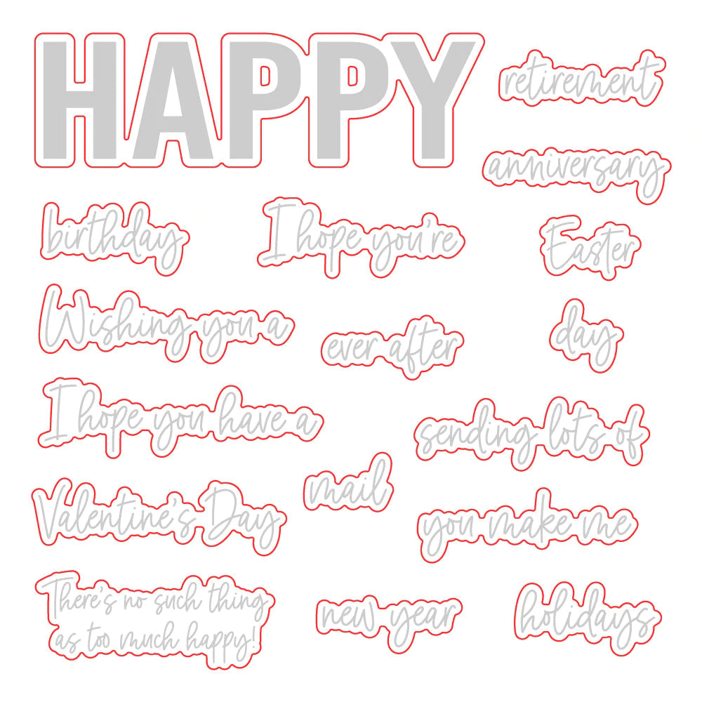 Happy Happy Happy | Honey Cuts Dies