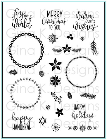 Holiday Wreath Builder Stamp Set