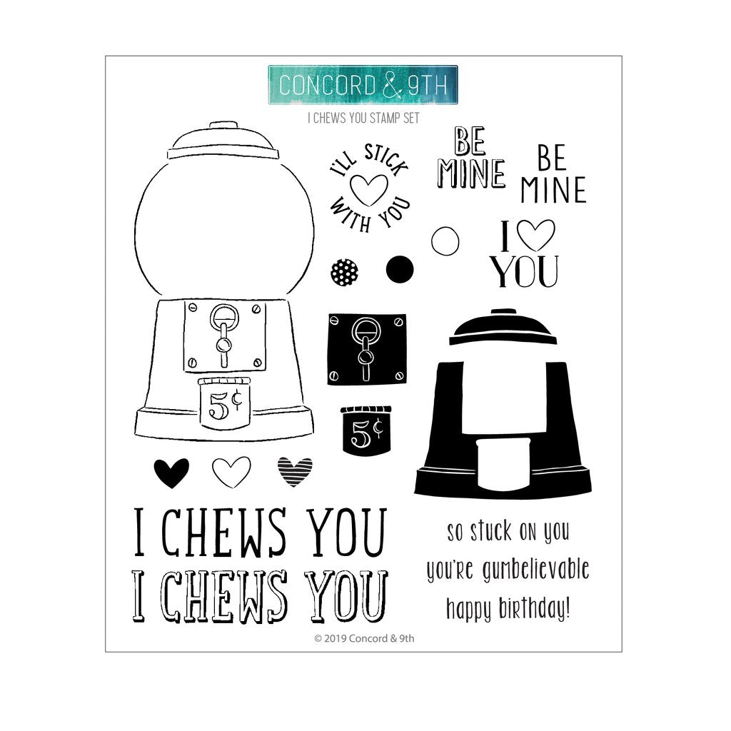 I Chews You stamps