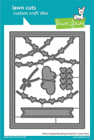 Heart Garland Backdrop: Portrait