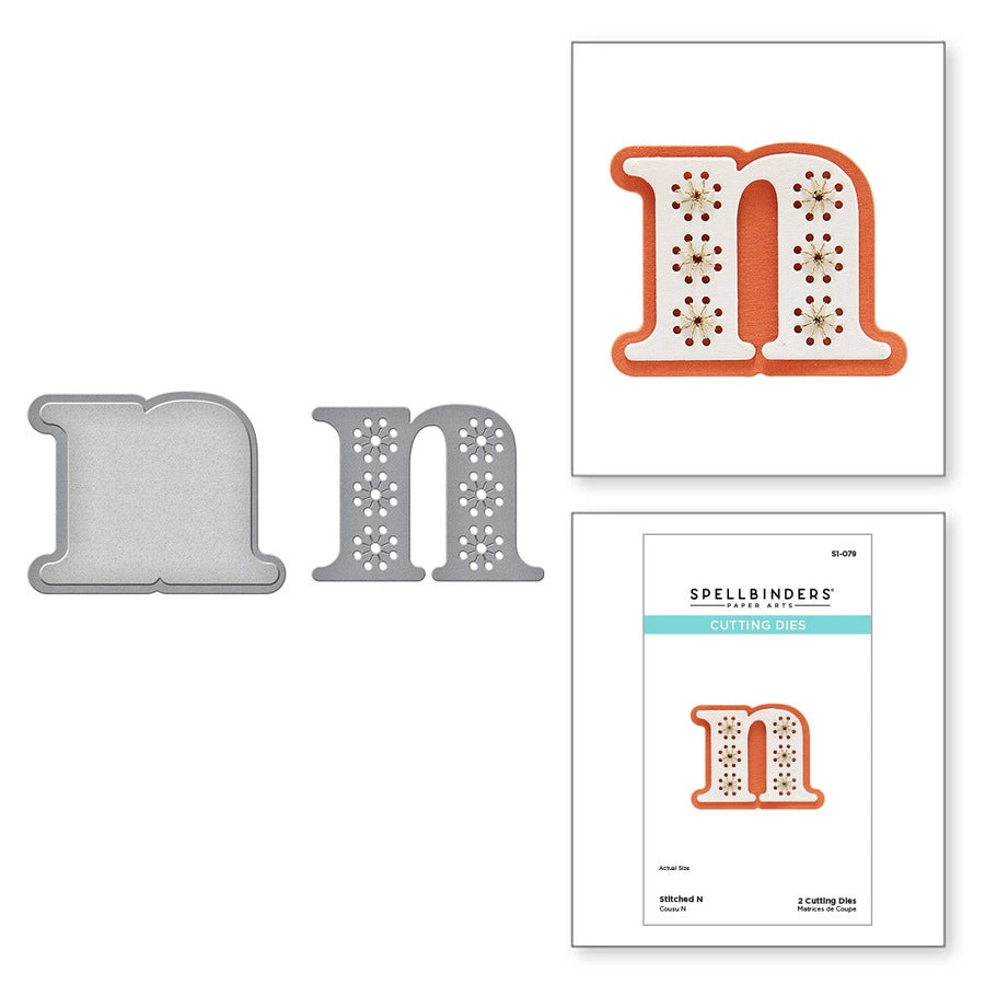 Stitched n Etched Dies from the Stitched Alphabet Collection