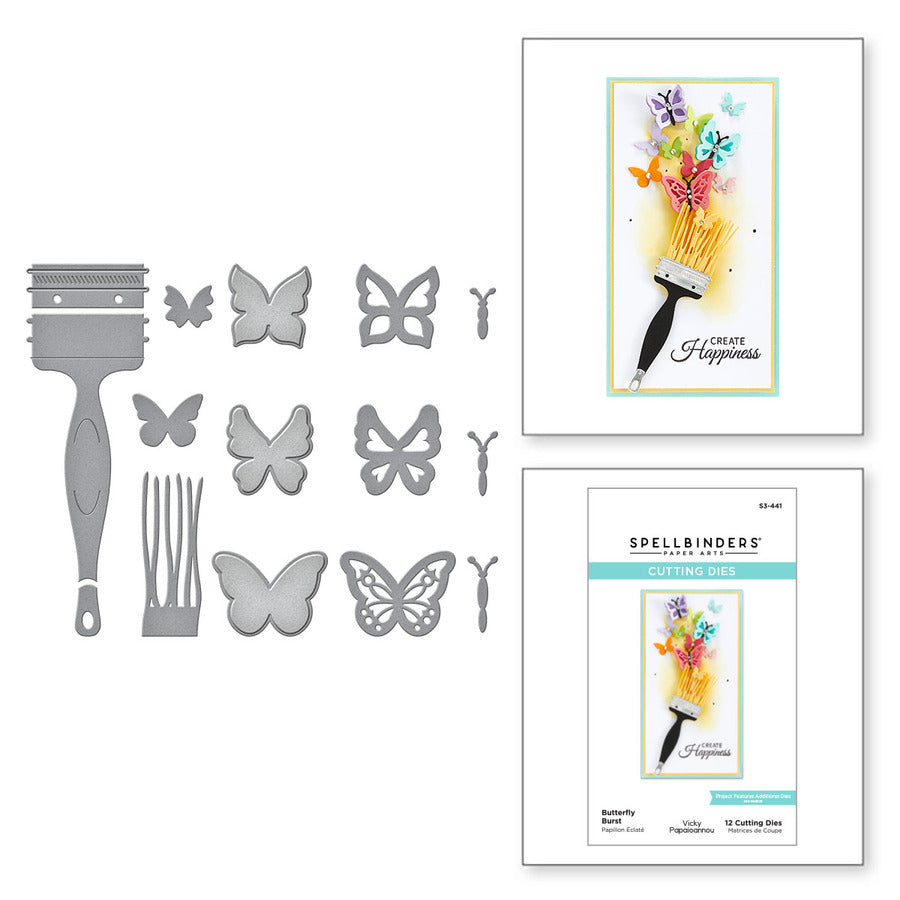 Butterfly Burst Etched Dies from the Paint Your World Collection by Vicky Papaioannou