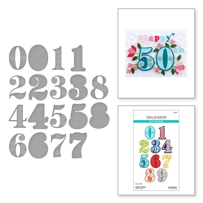 Stitched Numbers Etched Dies from the Stitched Numbers & More Collection