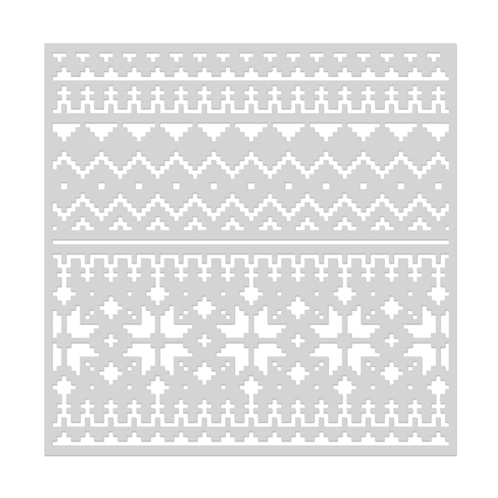 Sweater Pattern Stencil 6x6