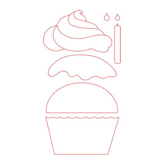 Cupcake Builder Honey Cuts