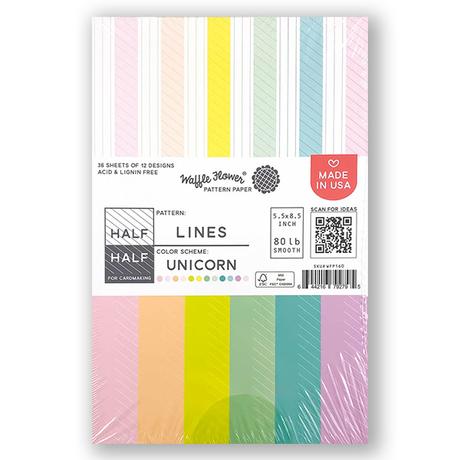 Half-Half Lines Unicorn Paper Pack*
