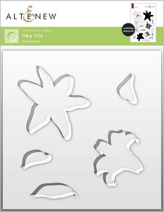 Inky Lily Simple Coloring Stencil