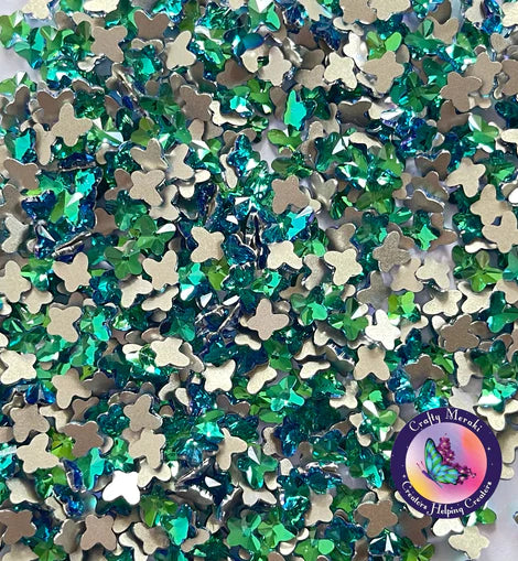 Meraki Sparkle Green Butterfly Gems*