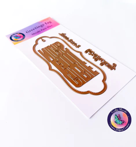 Greetings Slimline Tag Die*