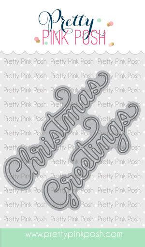 Christmas Greetings Script Die
