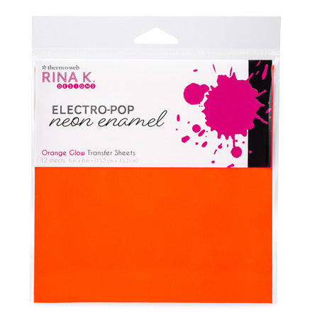 Rina K Designs Neon Enamel Transfer Sheets - Orange Glow*