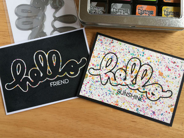 Hello 2 Cards 1 Die Cut