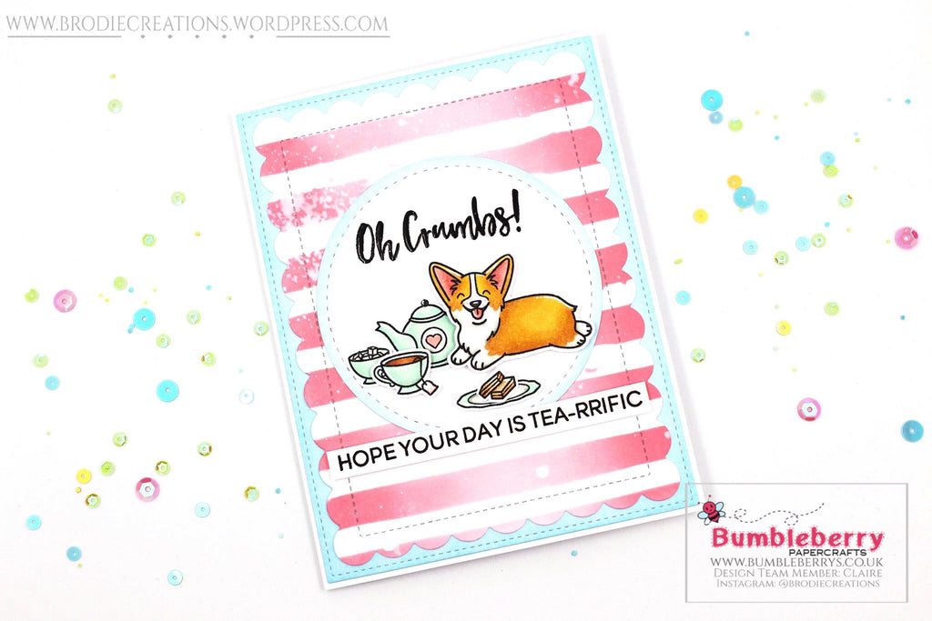 Birthday Card Using Heffy Doodle's "Oh Crumbs" Stamp Set!