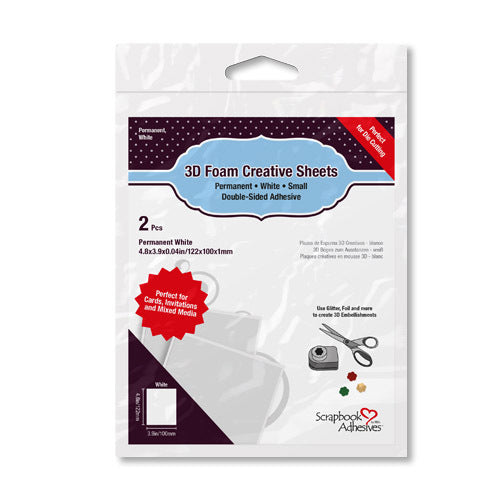 3D Foam Creative Sheets - Thin White