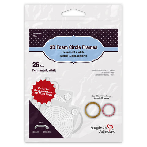 3D Foam Circle Frames - White