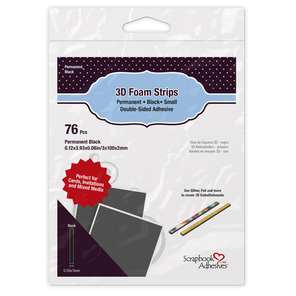 3D Foam Strips - Black