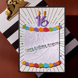 Bougie Birthday Sentiments Press Plate & Die Set from the Bougie Birthday Collection by Nina Boettcher