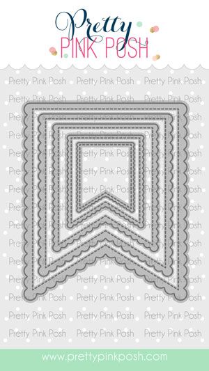 Scallop Flag Tags Die Set
