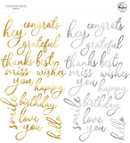 Foiled Script Sentiment ephemera