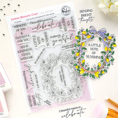 Lemon Blossom Crest Stamp