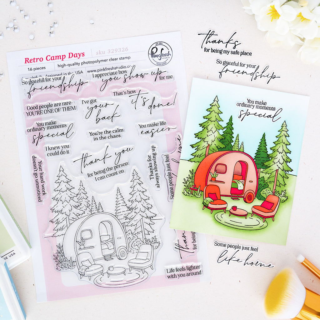 Retro Camp Days Stamp