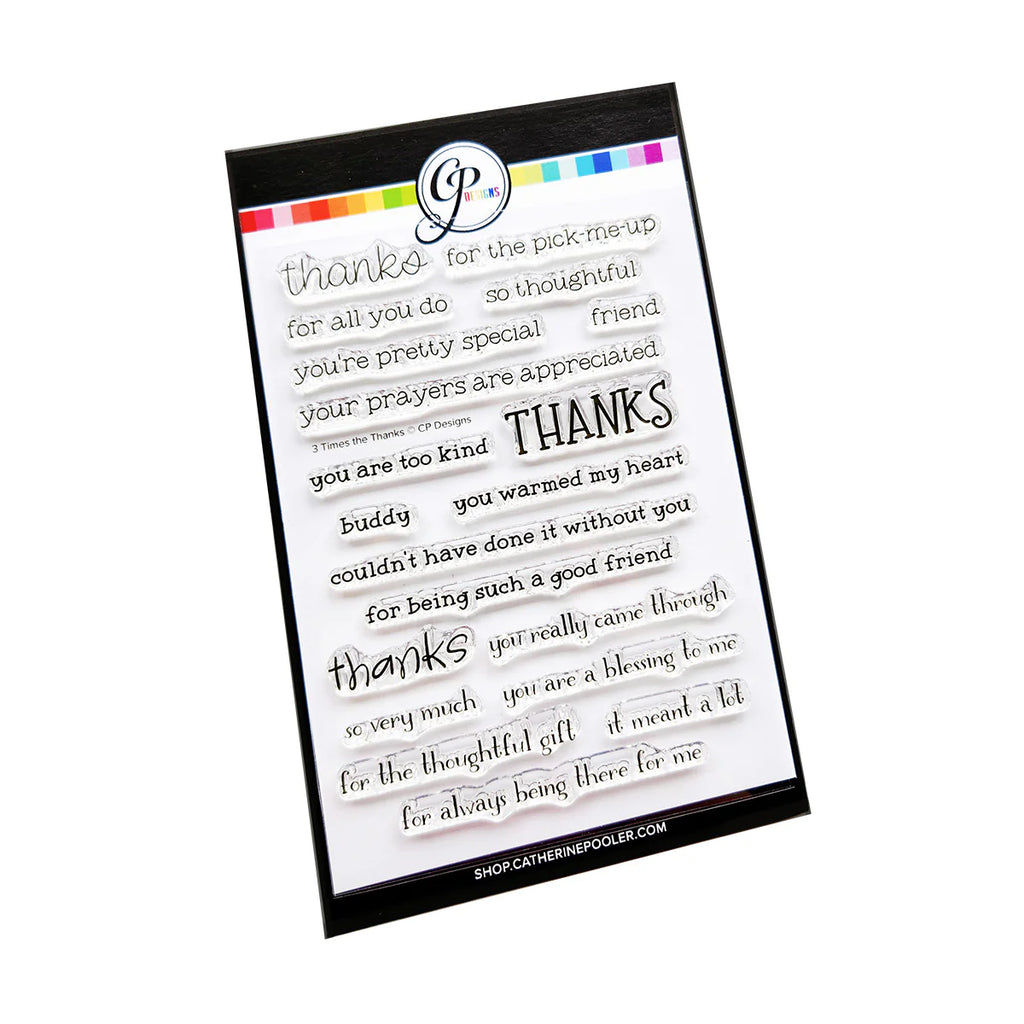 3 Times the Thanks Sentiments Stamp Set