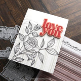 Long Line Roses Stamp Set (6 x 8)