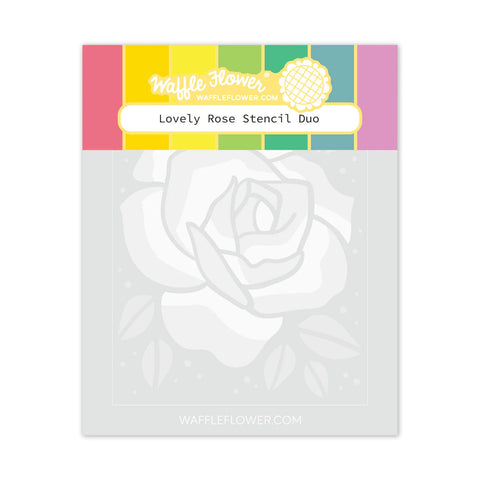 Lovely Rose Stencil Duo