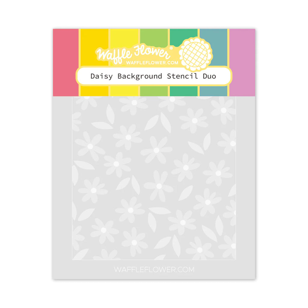 Daisy Background Stencil Duo