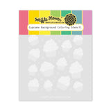 Cupcake Background Coloring Stencil