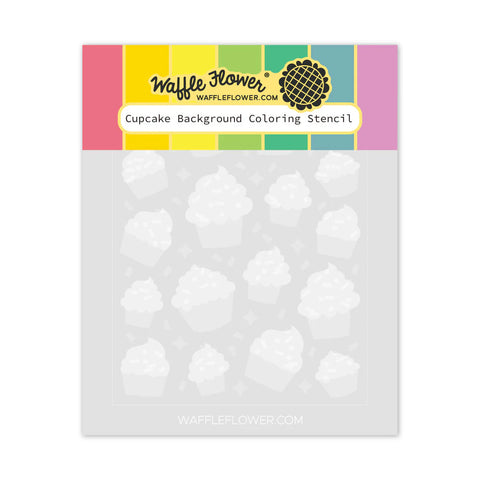 Cupcake Background Coloring Stencil