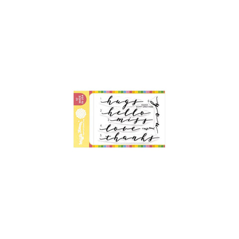 Script Greetings Stamp Set