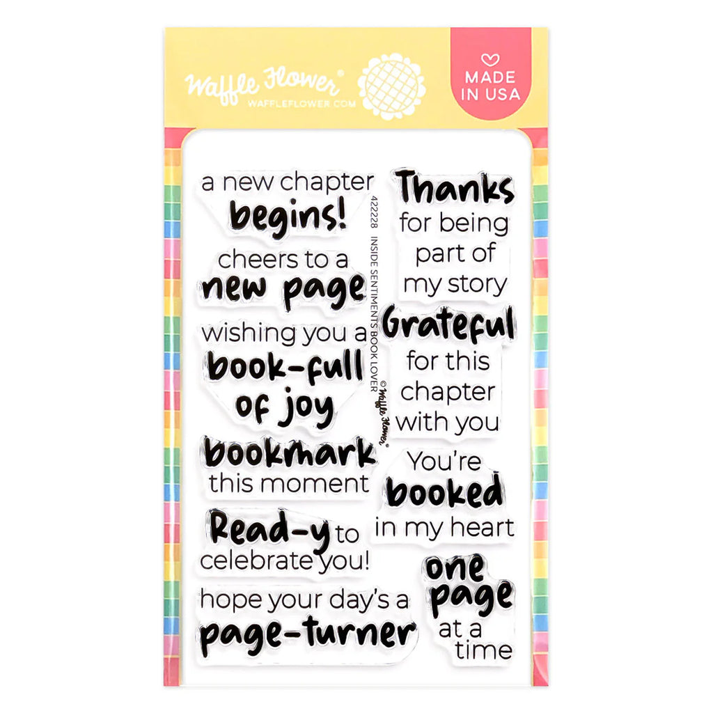 Inside Sentiments Book Lover Stamp Set