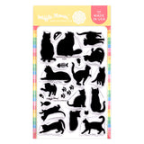 Postage Collage Cat Silhouettes Stamp Set