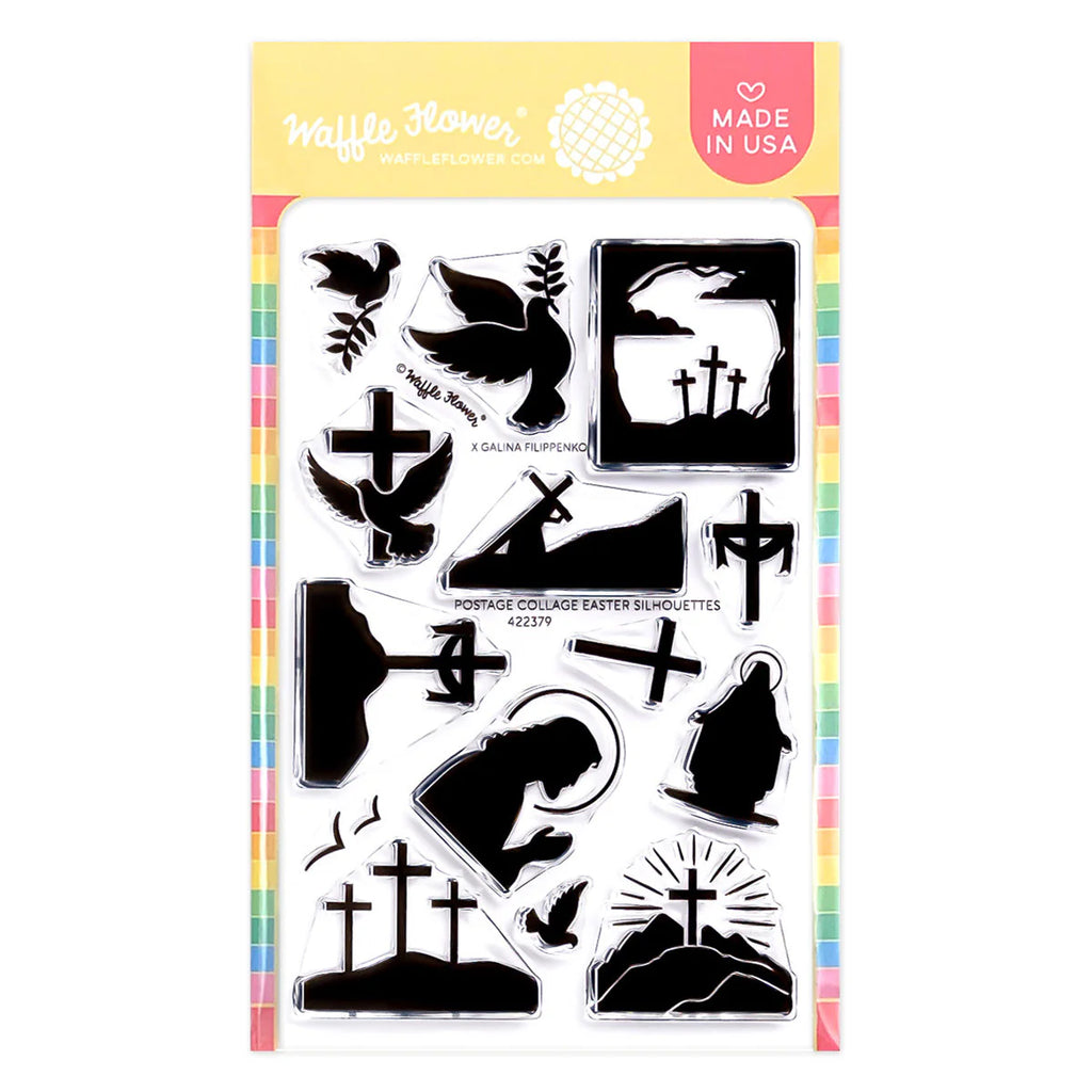 Postage Collage Easter Silhouettes Stamp Set