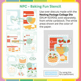 Nesting Postage Collage Baking Fun Stencil