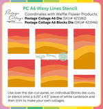 Postage Collage A6 Wavy Lines Stencil