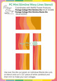 Postage Collage Mini Slimline Wavy Lines Stencil