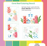 Coral Reef Coloring Stencil