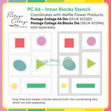 Postage Collage A6 Inner Blocks Stencil