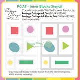 Postage Collage A7 Inner Blocks Stencil