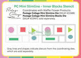 Postage Collage Mini Slimline Inner Blocks Stencil